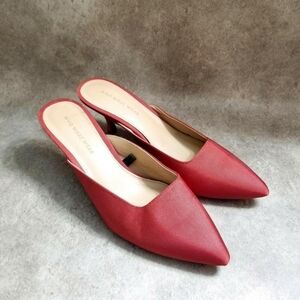 Who What Wear Red Women's Slip On Pointed Toe Heels